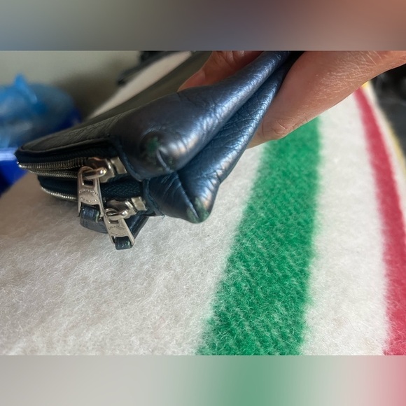 Coach Blue Leather Women's Wallet - Picture 4 of 8